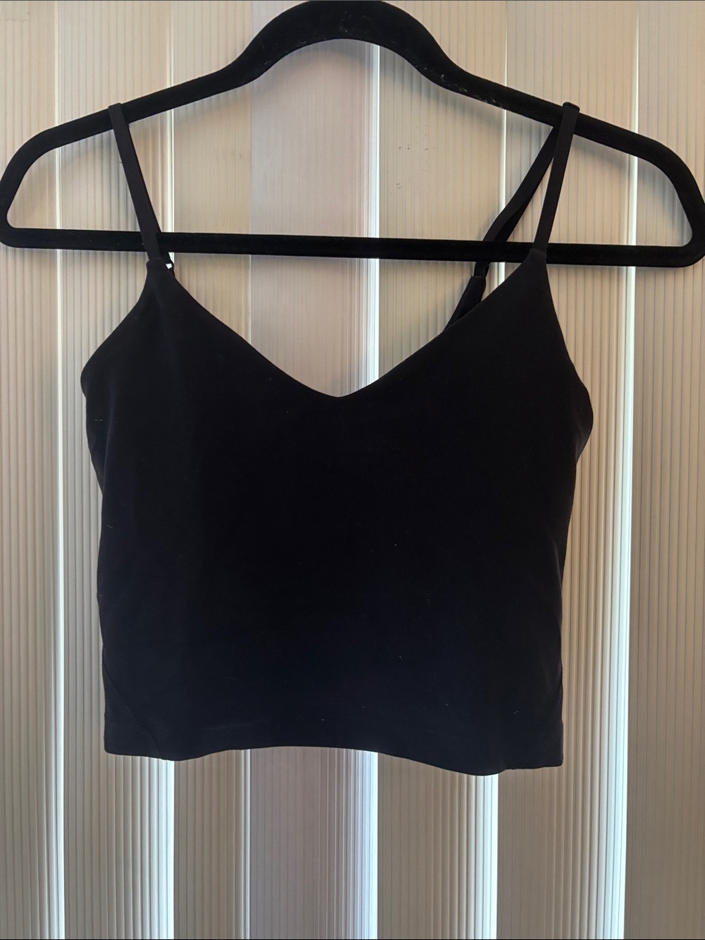 lululemon athletica Black V-Neck Spaghetti Strap Crop Tank